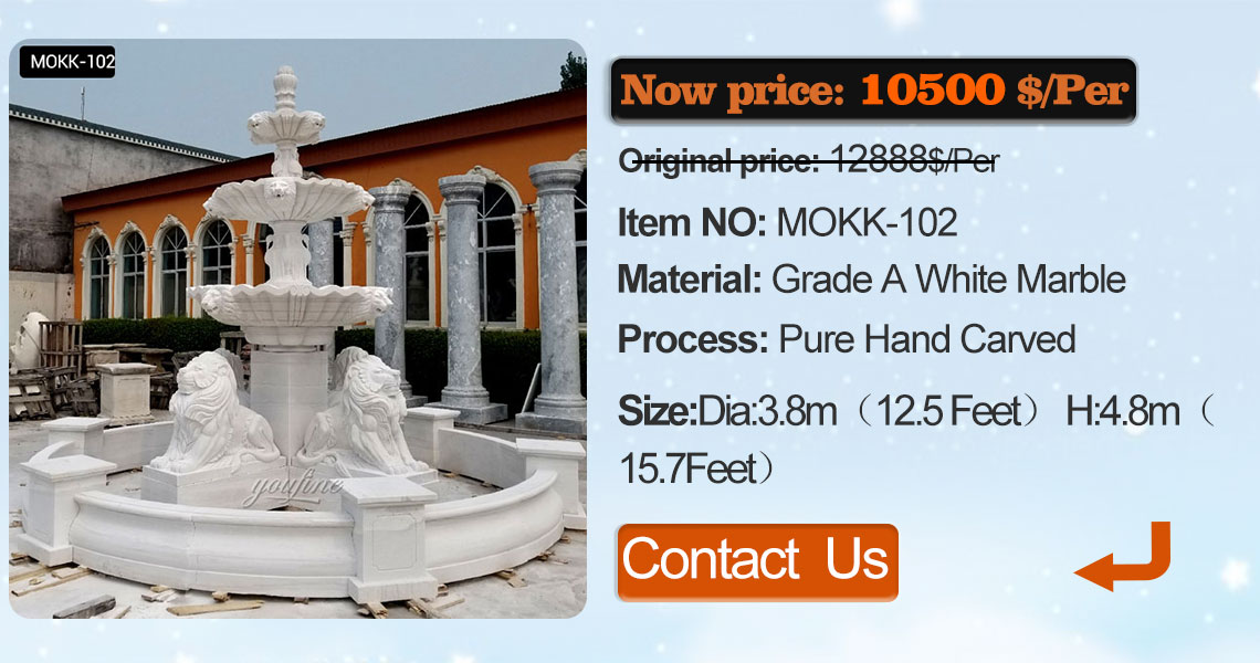 Large Granite Estate Fountain Usa Roamn Garden Marble Water Fountain for Sale