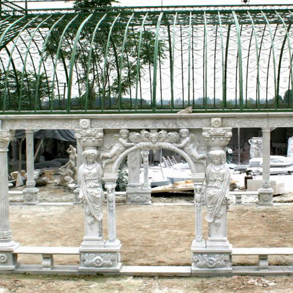 gazebo shelter with column wedding ceremony-Garden Stone ...