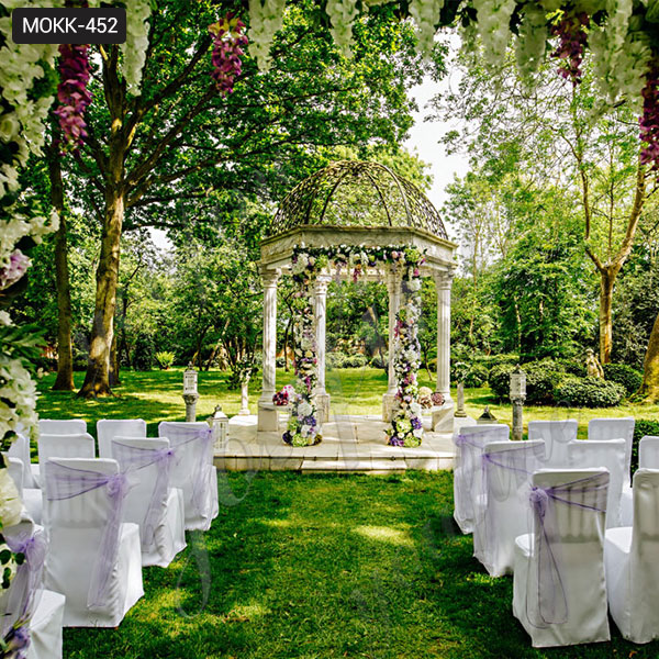 marble stone gazebo with column wedding ceremony-Garden Stone ...