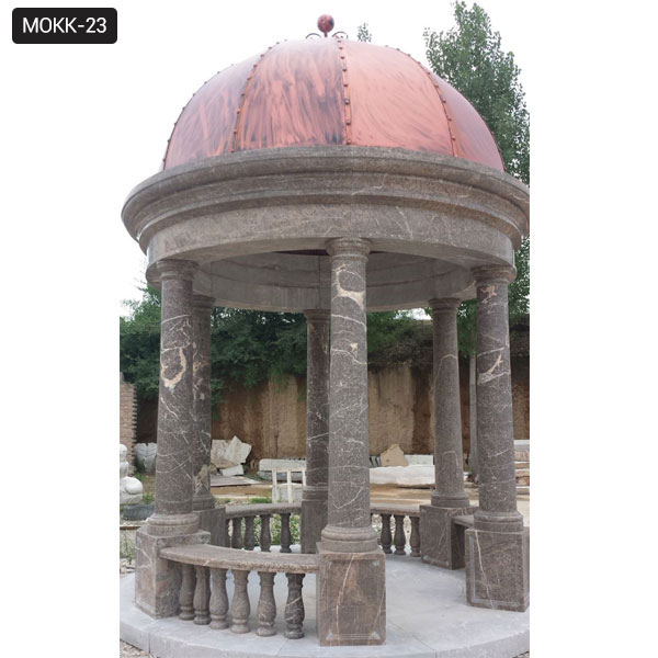 outdoor yellow travertine gazebo for weddings-Garden Stone ...