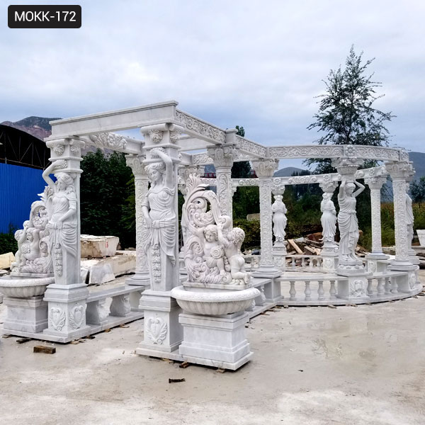 modern gazebo Pink Marble Gazebo Decorative Pillars-Gazebo ...