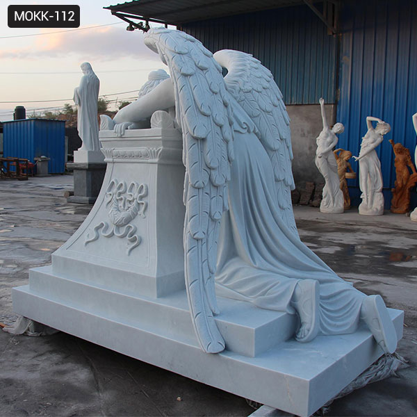 Carved Stone Marble Cemetery crying angel Sculpture- Home ...