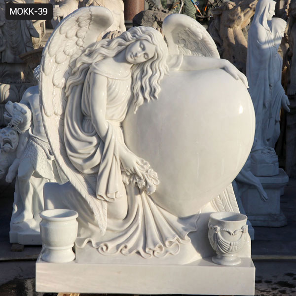 Carved Stone Marble Cemetery crying angel Sculpture- Home ...