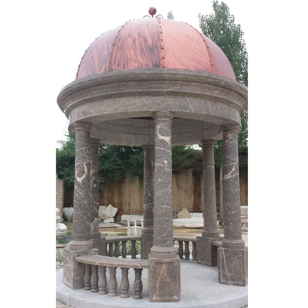 TMG-04 Antique Italian marble gazebo for outdoor yard decor