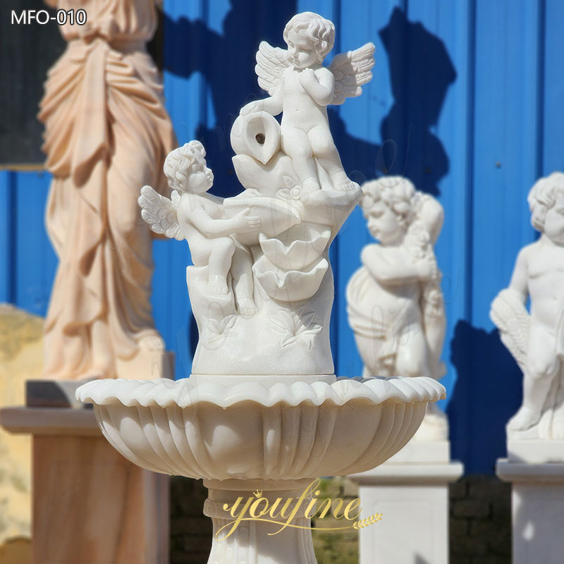 Marble Garden Angel Fountain Outdoor Decor for Sale